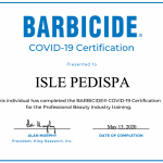 barbicide certificate